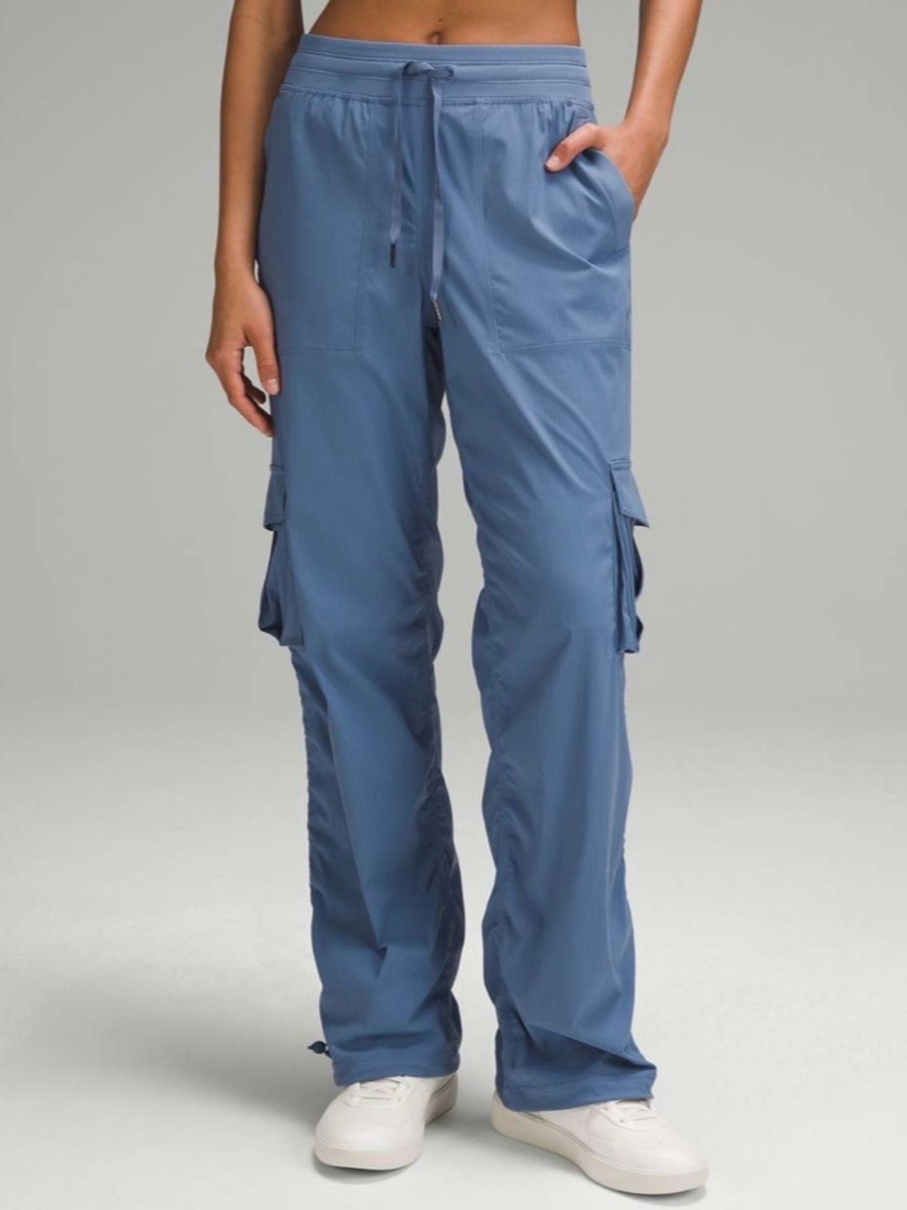 LULULEMON Oasis Blue Dance Studio Relaxed-Fit Mid-Rise Cargo Comfy Pant Size XL